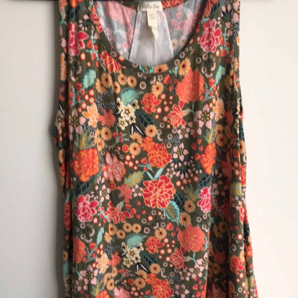 Matilda Jane Pink and Green Sleeveless Tank Top